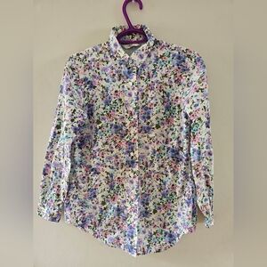 Liz Claiborne Multicolor Floral Button Down Shirt SMALL